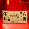 Billetes de Oro Puro 999, Sobre Rojo de la Fortuna de la Princesa, Regalo Conmemorativo Festivo, Regalo de Promoción de Apertura del Festival Qixi