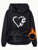 Comercio electrónico transfronterizo otoño e invierno amor mariposa estampado chalecos con capucha otoño e invierno tendencia Joker camisas de manga larga para mujer en stock al por mayor