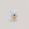 Piezas de Accesorios DIY de Color Sólido para Animales Pequeños, Colgante Hecho a Mano de Perro con Dibujo Lineal de Dibujos Animados, Adorno de Escritorio 3D