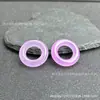 Colgante de Anillo Redondo con Agujero Grande de Jade Bashaan Tipo Hielo Círculo de Jade Pulsera DIY Collar Cuentas Budistas Cuentas de Oración Accesorios
