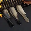 Venta caliente peine de cuerno natural tallado grande boutique peine alisador de pelo peine masajeador venta directa de fábrica de cuerno