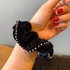 Anillo para el Cabello de Alta Elasticidad con Diamantes, Adorno Dorado de Terciopelo para la Cabeza con Disco de Cabello de Diamante, Anillo de Colon de Franela con Diamante, Accesorios para el Cabello