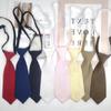 Corbata pequeña de color rosa claro, blanco y amarillo claro ultra corta para niños, hombres y mujeres, de bolsillo, para estudiantes de preescolar y primaria pueden