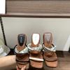 Medias Pantuflas Abiertas de Suela Gruesa para Mujer, Estilo de Nicho Verano 2026, Sandalias Casuales para Vacaciones en la Playa que Aumentan la Altura