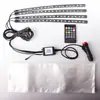Luz de ambiente para pies de coche de comercio exterior CGHAO LED de ocho colores activado por voz Bluetooth para interior de coche sin cableado USB luz de ambiente