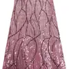 Tela base de franela tela de bordado de lentejuelas bordado de lentejuelas redondas tela de lentejuelas de ancho completo superficie de la tela de la ropa para vestido de noche