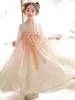 Hanfu Infantil 2026 Novo Estilo Vestido Tradicional Chinês de Manga Longa para Meninas Traje Antigo Vestido Traje Tang para Menina Roupa de Performance