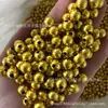 Venta directa de fábrica cuentas redondas de 3 mm a 12 mm cuentas de burbuja doradas cuentas plateadas con baño de plata cuentas de plástico de colores accesorios para ropa