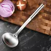 201 Pala Cuchara Engrosada Juego de Utensilios de Cocina de Acero Inoxidable Pala Cuchara para Saltear Pala Cuchara con Aislamiento Térmico Utensilios de Cocina Cuchara para Sopa Colador Pala para Ollas