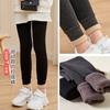 Calças Infantis na altura do tornozelo Outono e Inverno Forradas de lã Cintura alta espessa Leggings resistentes ao frio Meias Calças Femininas Calças de lã grossa Inverno