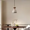 Lámpara Colgante de Mesita de Noche para Dormitorio Estilo Vintage Transfronteriza, Lámpara Ajustable de Madera de Nogal Estilo Francés para Comedor, Barra de Bar, Forma de Concha para Vestíbulo, Pasillo
