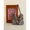 Bolsa Tote Camuflada Retro Coreana para Mulheres 2025 Nova Bolsa de Ombro para o Dia a Dia de Grande Capacidade Bolsa de Lona Versátil Casual