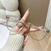 Gafas Coreanas Anti-Luz Azul Estilo Coreano para Hombres y Mujeres Retro Marco Grande Lentes Transparentes Monturas Ultraligeras para Miopía Fabricante Venta al por Mayor