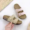 Pantuflas para niños 2026 Birkenstock doble hebilla punta abierta empeine ajustable Zapatos Birkenstock cómodos antideslizantes superventas transfronterizo