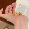 Anillo de Lujo Ligero Flor de Iris Incrustada de Diamantes Método Antiguo Anillo Abierto para Dedos Estilo Frío Ins Industria Pesada Sentido de Alta Gama Nicho para Mujeres