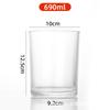 Vaso de Vidrio Grueso Simple para Velas Vaso de Vidrio Transparente para Velas Vaso para Velas de Aromaterapia DIY Adornos para Portavelas de Dormitorio