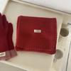 Bufanda nueva de color dopamina para otoño e invierno, bufanda cálida de lana tejida de invierno para mujer, bufanda versátil de color sólido para estudiantes