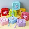 Porta-moedas de Silicone Quadrado Caverna Acessórios de Bolsa Infantil Fofo Tecido Carto Fivela Removível DIY Bolsa de Silicone
