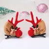 Diadema de Navidad para niños, par de pinzas para el pelo, pinza de asta, diadema de flor linda para niños, diadema de Navidad DIY