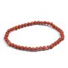 Acessórios Estilo Chinês Novo Retrô Pulseira de Pedra Bruta Natural Pulseira de Contas de Pedra Vermelha Feita à Mão Pulseira de Pedra Vermelha de Jade