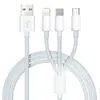 Cable de Datos de Uno a Tres Adecuado para Apple 16 Cable de Carga Rápida Múltiples Cabezales Multifunción para Coche Cable de Carga Tres en Uno