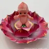 Lótus de Papel Sacrificial Vaso Cornucópia Coração de Lótus Boneca de Plástico Conjunto de Bonecas Suprimentos Funerários Yunyang