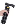 Cajado de montanhismo Muletas dobráveis Muletas telescópicas ultraleves retráteis para idosos [Novo estilo]]