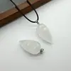 Collar Colgante de Piedra Natural Más Vendido Transfronterizo 15*30mm Piedra Natural Hexaédrica Forma de Gota de Agua Piedra de Tigre Joyería DIY