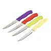 Venta al por mayor de fábrica cuchillo para fruta de acero inoxidable color caramelo cuchillo portátil pelador de melón y fruta cuchillo para rebanar cuchillo de cocina