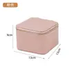 Caja de almacenamiento de joyería portátil de gran capacidad para collares, pulseras y accesorios dorados, estuche de joyería exquisito de alta gama