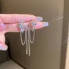 @Oferta Especial Brincos de Estrela com Franjas de Strass Coreanos Estilo Minimalista Ins Design de Nicho Brincos da Moda Atacado