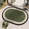 Alfombrilla de suelo de diatomita de lujo ligero estilo francés para uso doméstico, absorbente y de secado rápido, resistente al desgaste, antideslizante, duradera para baño