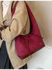 Bolsa Transfronteiriça de Grande Capacidade Fosca Retrô Bolsa Feminina Outono e Inverno 2025 Nova Casual de Ombro Axilar para o Dia a Dia