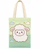 Bolsa de Lona Ovelha na Nuvem Bolsa de Mão Ecológica Bolsa de Compras Em Estoque Design Original Bolsa de Algodão Bolsa de Lona para Estudantes Universitários de Empresas