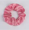 Scrunchies Europeos y Americanos Transfronterizos 58 Colores Ligas de Satén Brillante para el Cabello Ligas de Satén de Color Sólido Simple Ligas para el Cabello Cola de Caballo Alta para Mujeres