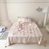 Edredón de Verano Minimalista Estilo Ins de Seda Helada con Sensación Fresca, 60 Hilos de Tencel Lenzing para Niños con Bordado de Parche de Dibujos Animados, Edredón Ligero para Aire Acondicionado