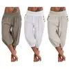 2018 Verano Nuevo Pantalones Casuales Aladdin Talla Extra Pantalones para Gordos Wish Aliexpress Ebay Pantalones Crop Holgados