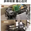 Estante de cocina para guardar paños, escurridor, no requiere taladro, cesta multifuncional para desagüe de fregadero del hogar