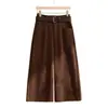 Pantalones Casuales Cintura Alta Rectos Sueltos Largos para Mujer 2026 Otoño Invierno Adelgazantes Versátiles Casuales de Pierna Ancha para Mujer