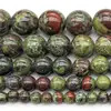 Pedra de Sangue de Dragão Verde e Vermelha Natural Contas Soltas Acessórios para Pulseira Colar Brinco Feito à Mão Contas de Pedra Preciosa para Joias Redondas