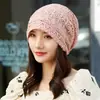 Chapéu de crochê respirável vazado feminino chapéu de bico fechado chapéu fino de tricô feminino renda cobertura para cabelo branco Chapéu Gorro lenço de cabeça chapéu