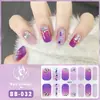 Película Adhesiva Completa para Uñas de Gel Sin Curado Estéreo Impermeable Bb Estilo Japonés y Coreano Película para Arte de Uñas de Primavera y Verano Papel Adhesivo para Uñas