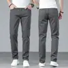 Pantalones de Alta Gama Color Café Nuevos 2026 para Hombre, Pantalones Casuales Nuevos de Otoño, Pantalones Rectos Ajustados de Negocios para Hombre