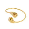 Joyería de Diseño Personalizado Transfronteriza, Elegante Pulsera Asimétrica de Acero Inoxidable con Símbolo Yin-Yang y Forma de Gota de Agua, Grande y Ovalada