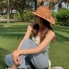 Sombrero Cowboy Occidental Sombrero de Protección Solar de Verano para Mujer Estilo Europeo y Americano Retro Ala Grande Playa Mar Sombrero de Sol para Chica Sexy