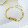 Acero de Titanio CompletoVenta al por mayor transfronteriza de Nuevo Lujo Ligero Chapado en Oro de 18 Quilates No se decolora Elegante Collar de Alta Gama Estilo Ins para Mujer