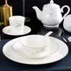 Conjunto de Louças para Hotel, Prato Especial para Recepção de Clube de Hotel, Cerâmica com Paisagem Novo Estilo Chinês