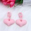 Novo Dia dos Namorados Tinta Spray Brincos Ear Studs Moda Cool Fresh Sweet Simple Love Chain Brincos Brincos Mulheres