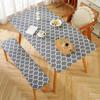 Amazon popular PEVA estampado exterior elástico elástico juego de mesa y sillas impermeable y a prueba de aceite marroquí mantel