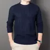 Suéter de Punto de Alto Gama con Patrón Retorcido Transfronterizo para Hombre, Suéter de Cuello Redondo Otoño e Invierno con Bordado de Caballo, Suéter Casual Versátil para Hombre al por Mayor